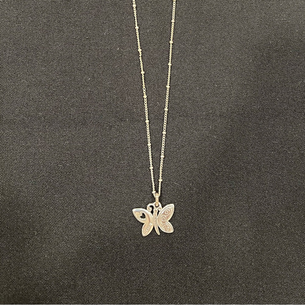 Brighton 18” double sided christalline butterfly “dream” necklace